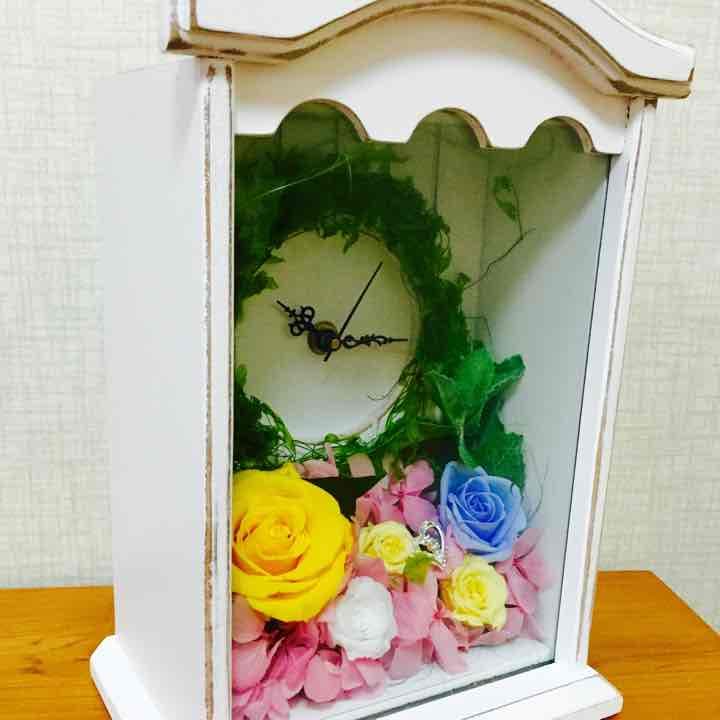 プリザーブドフラワー 花時計