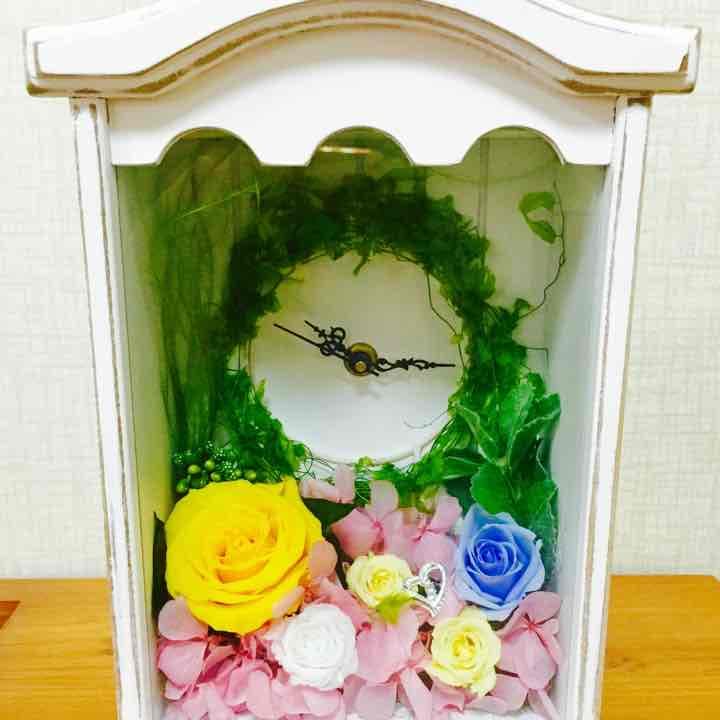 プリザーブドフラワー 花時計