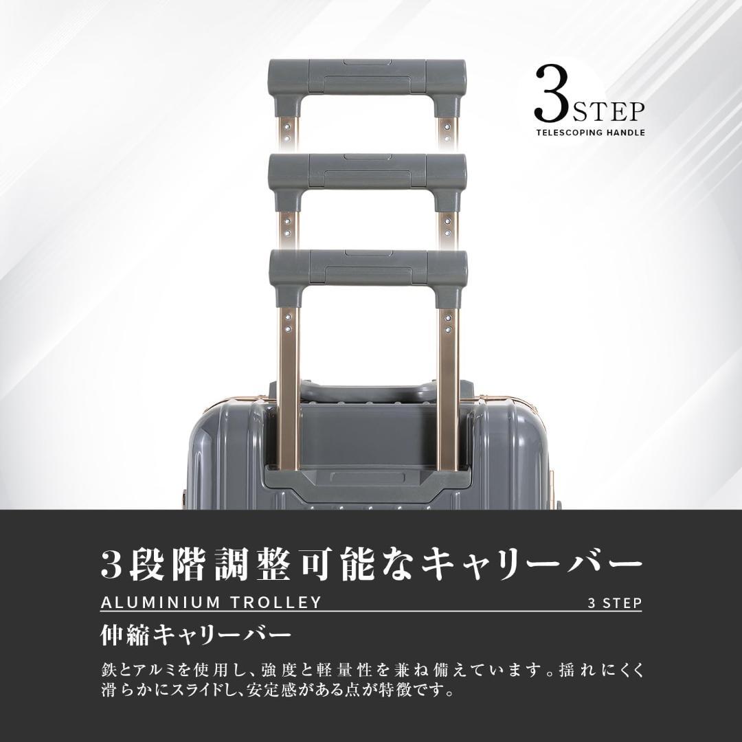 底値★[GURAMU] ネイビー Lサイズ アルミフレーム USB スーツケース