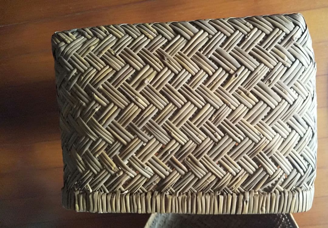 竹行李 竹籠 柳行李 大籠 収納籠 古民具 レトロ 001