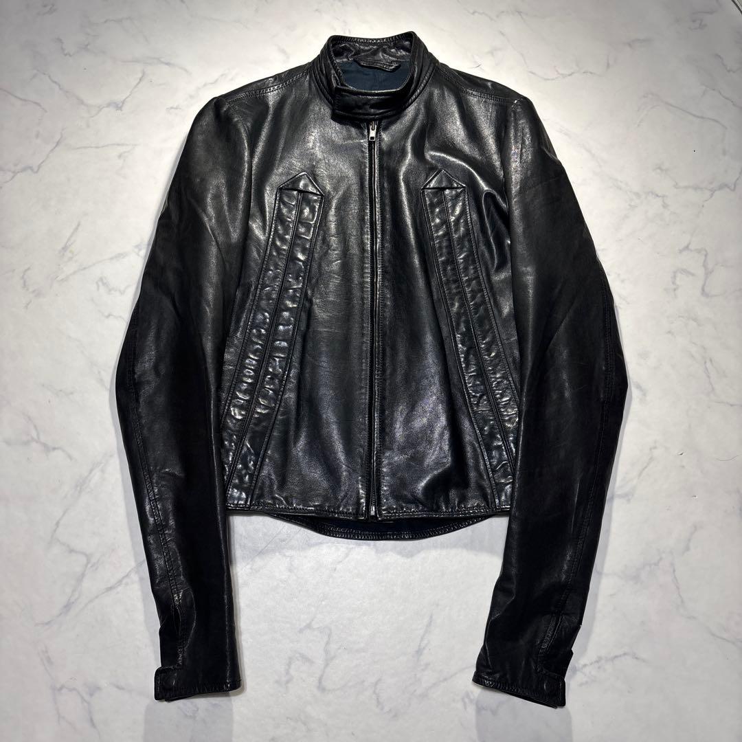 11SS メゾンマルタンマルジェラ 八の字 5zip ライダースジャケット