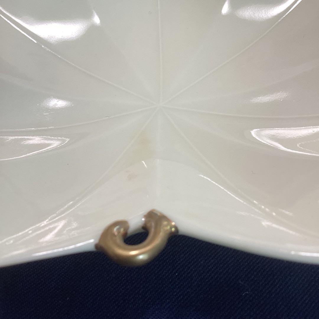 割烹食器　作家　窯元　色々食器　和食店　　　白釉紅葉向付9客　新品未使用