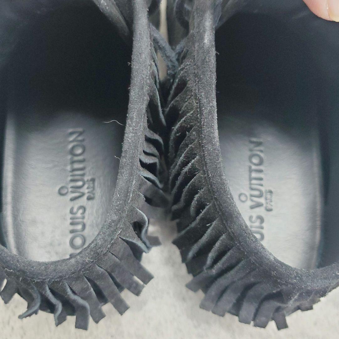 ルイヴィトン✨フリンジ モカシン スニーカー 37.5 黒 スエード イタリア製