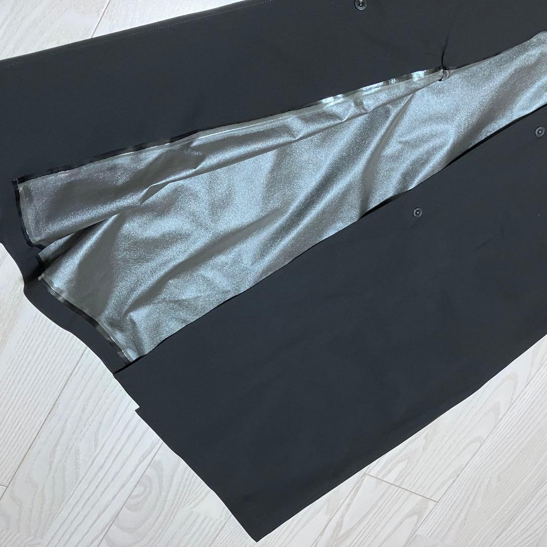 【タグ付】SOLOV トレンチコート　レインコート 黒　フーディ　ベルト　1