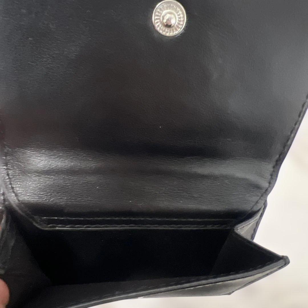 DIESEL ブラックレザー 三つ折り財布