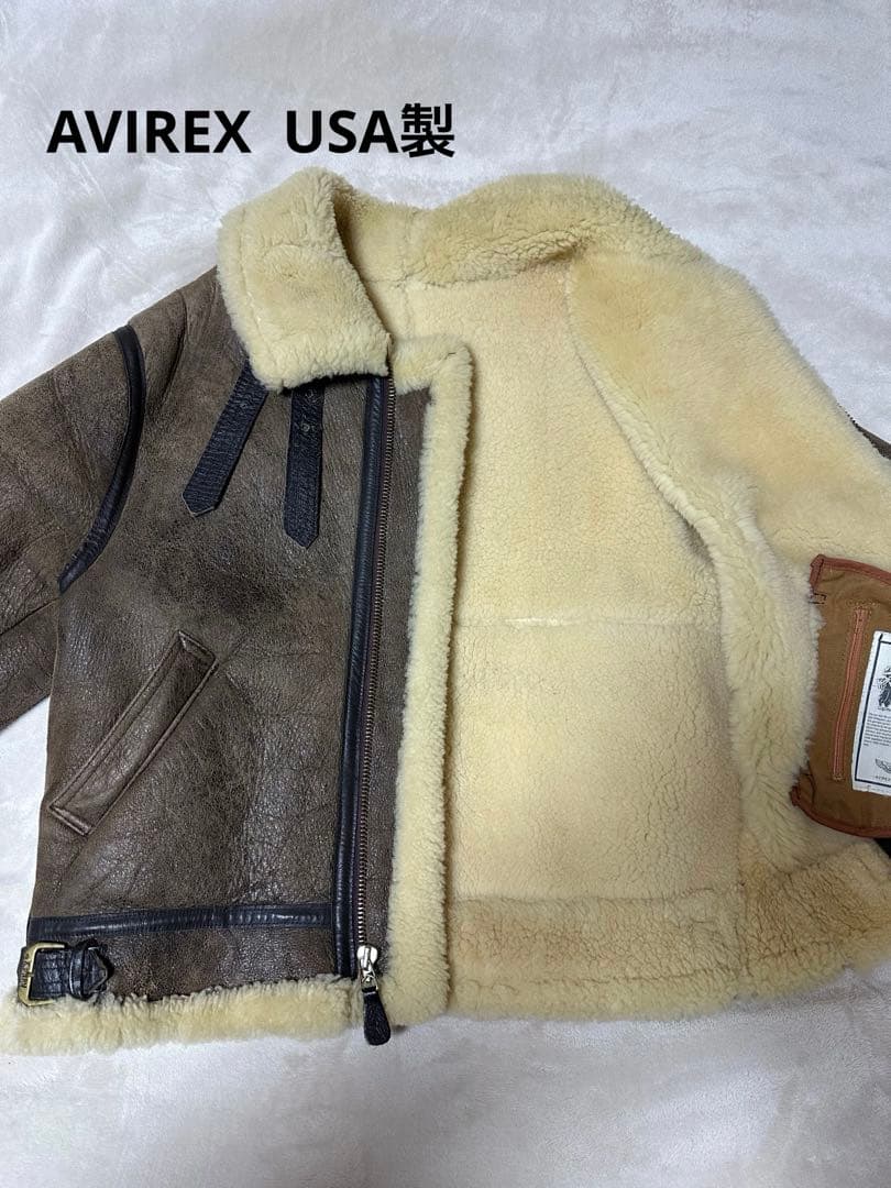 AVIREX Ｂ-3 ムートンジャケット★米国製サイズ40