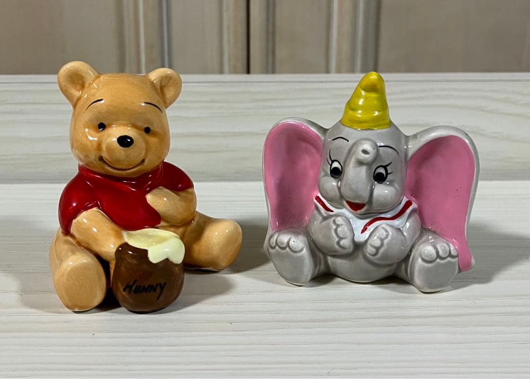 ディズニー　陶器　フィギュア　ミッキーマウス　シンデレラ　バンビ　レトロ　レア