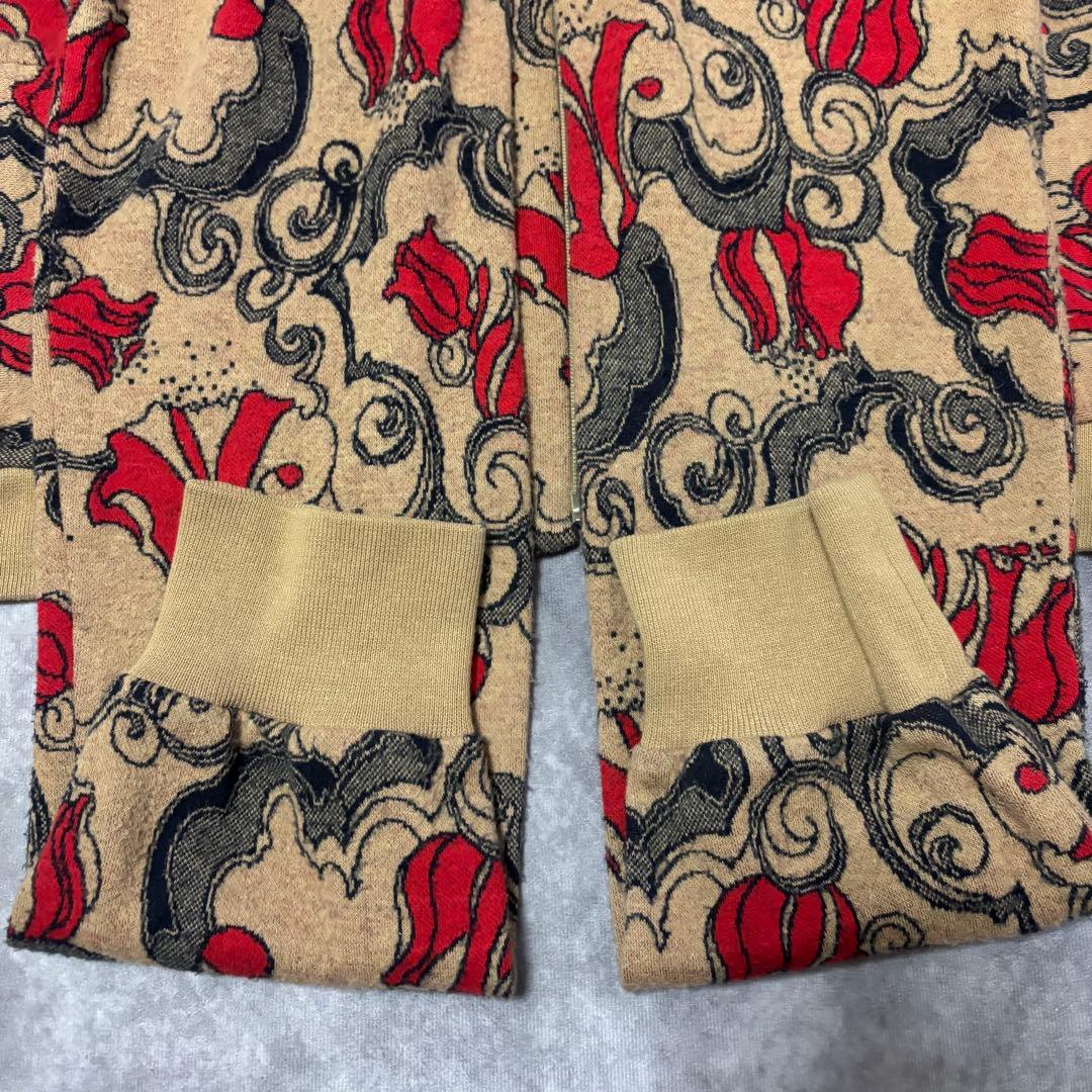 BernhardWillhelm ジップアップ ニットブルゾン総柄　ユニセックス