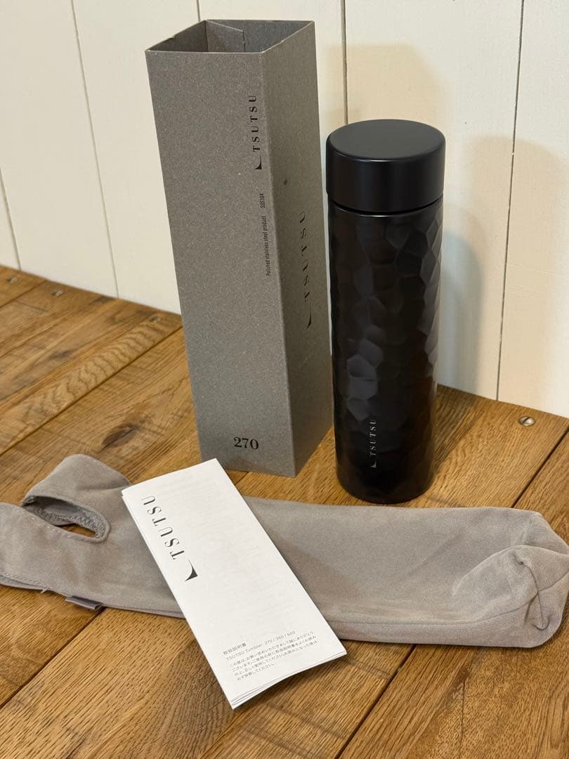 新品 TSUTSU ステンレス製携帯用まほうびん TS-270VBK