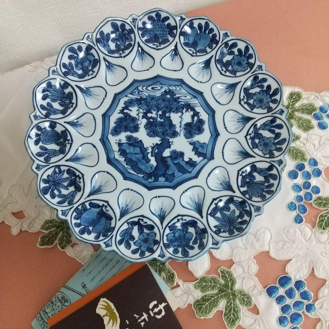 源右衛門⭐️染付輪花文 皿