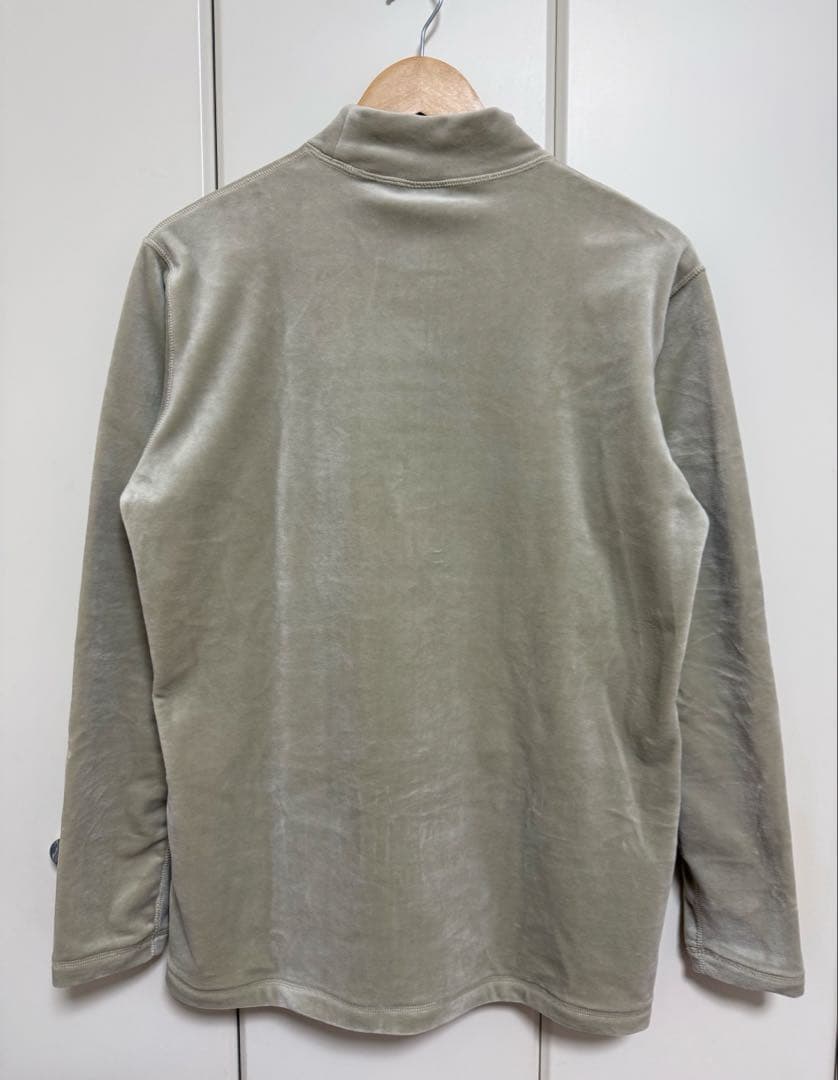 モックネックシャツ 裏起毛 ベージュ 5