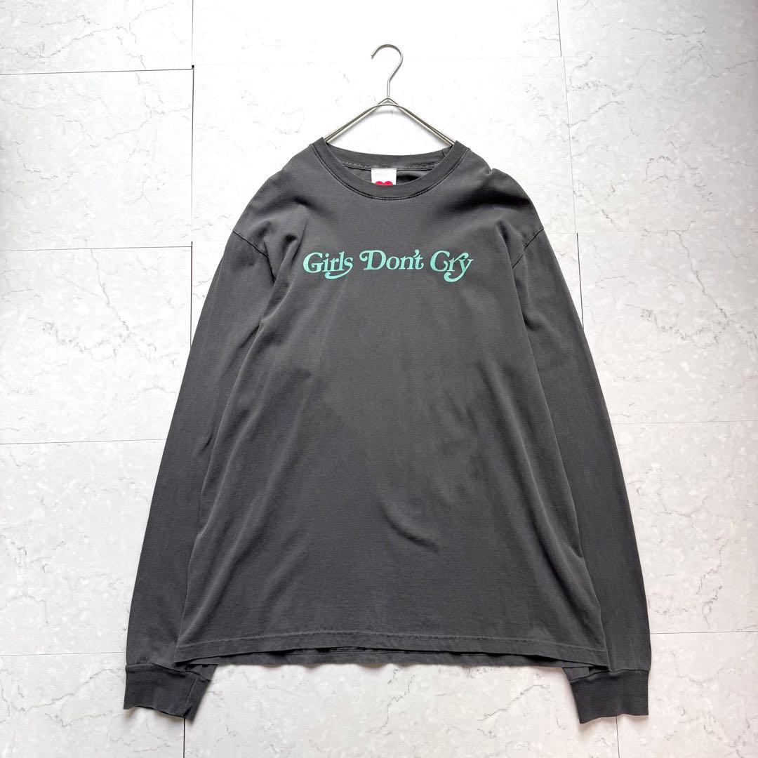 ガールズドントクライ ニードルズ ロンT長袖 L ブラック エメラルドブルー