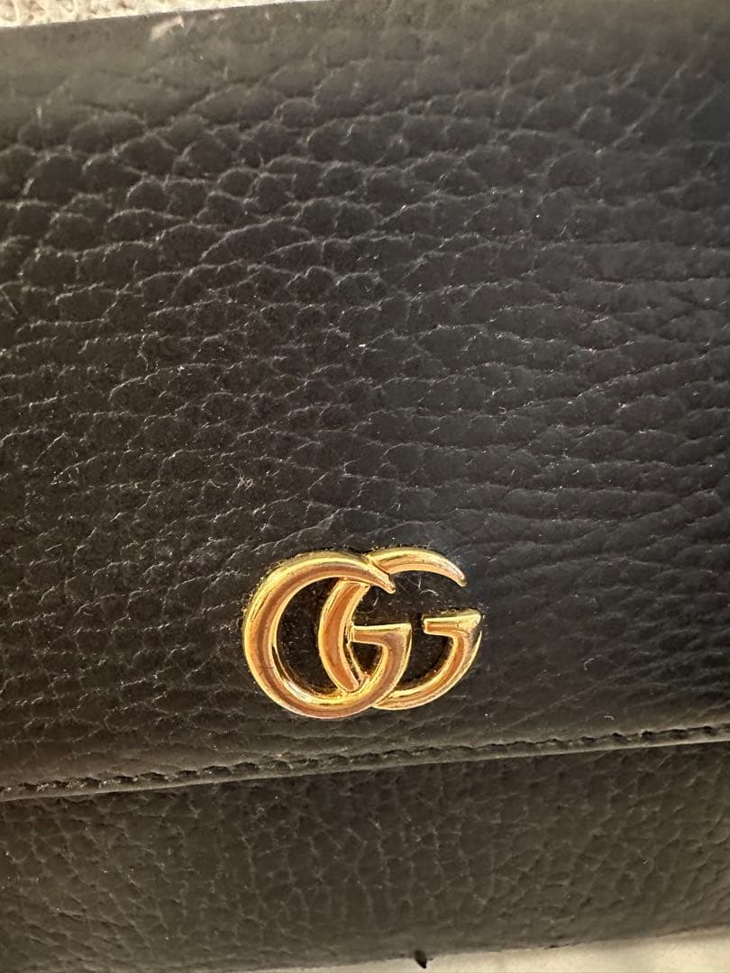GUCCI マーモント 二つ折り財布 ブラック