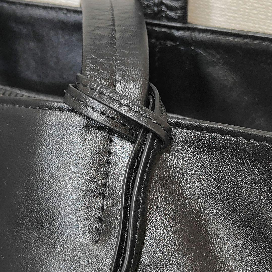 ユナイテッドアローズ　ブラック　レザートートバッグ