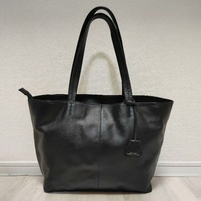 ユナイテッドアローズ　ブラック　レザートートバッグ