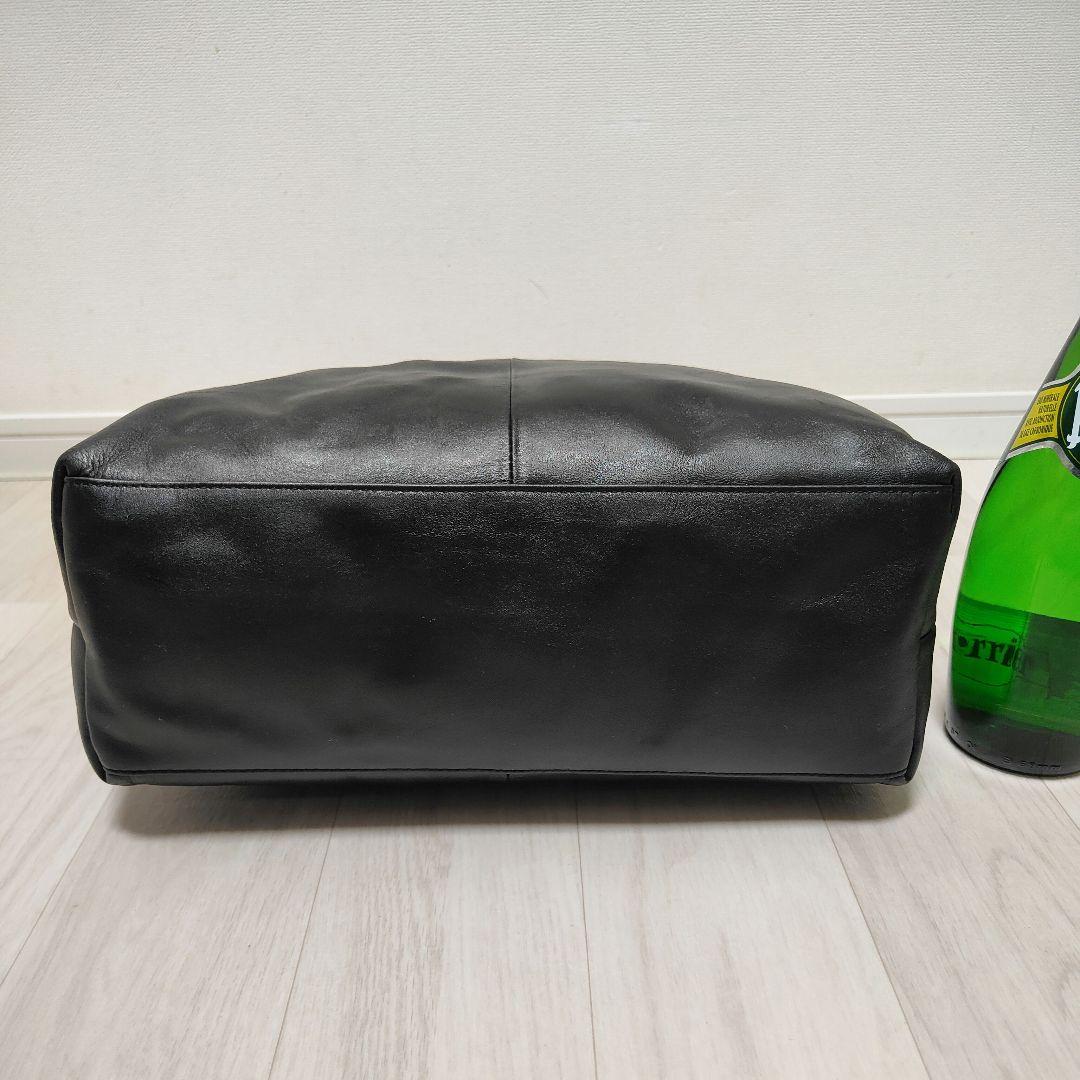 ユナイテッドアローズ　ブラック　レザートートバッグ