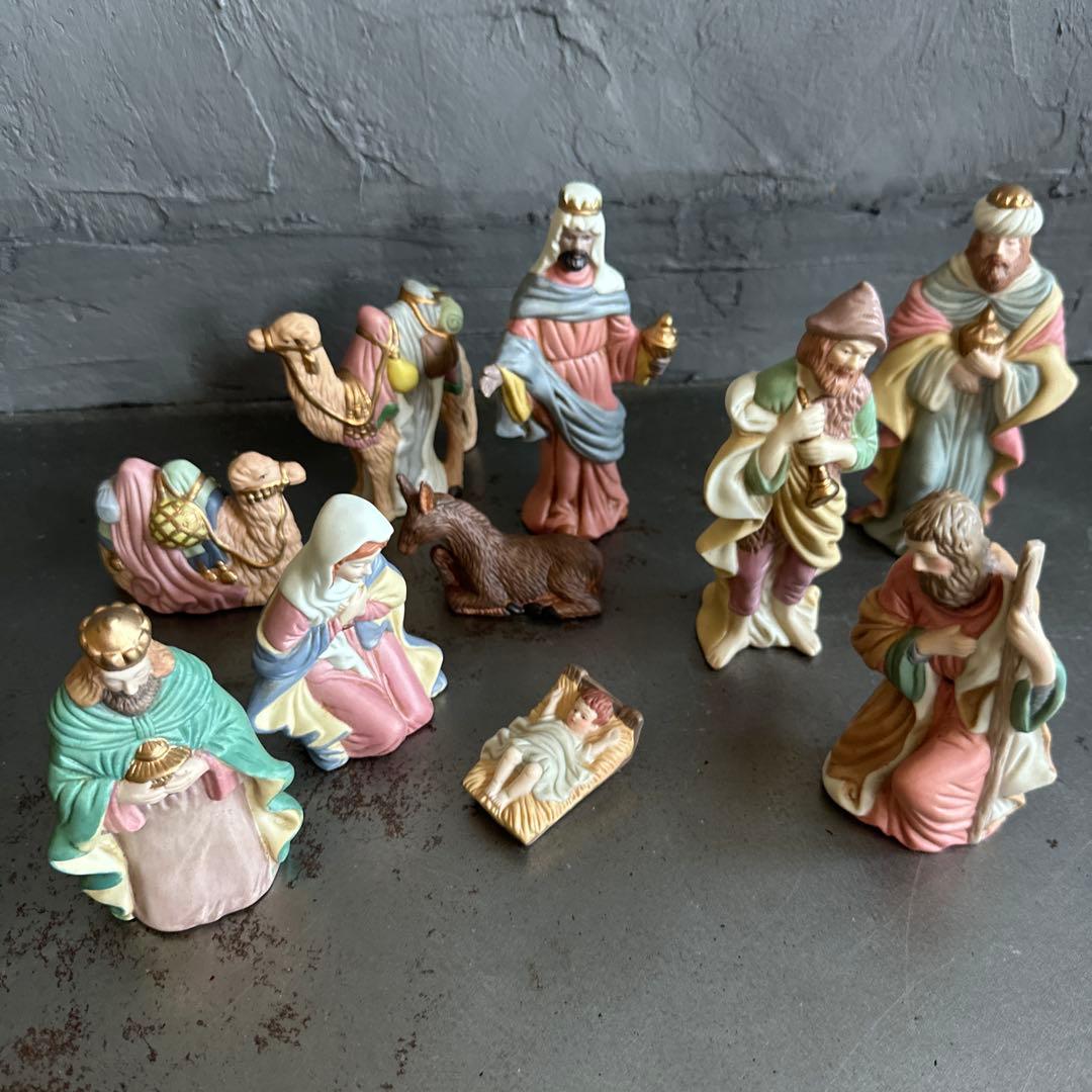 瞬間お値下げ‼️とっても素敵！ クリスマス キリスト降臨　人形セット 陶器製