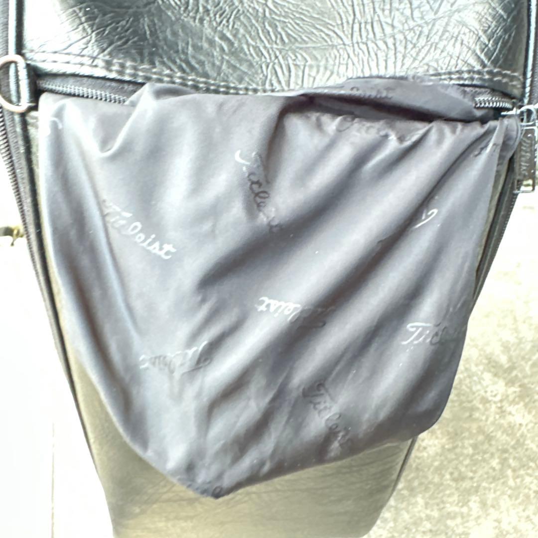 Titleist キャディバッグ ブラック/ホワイト革