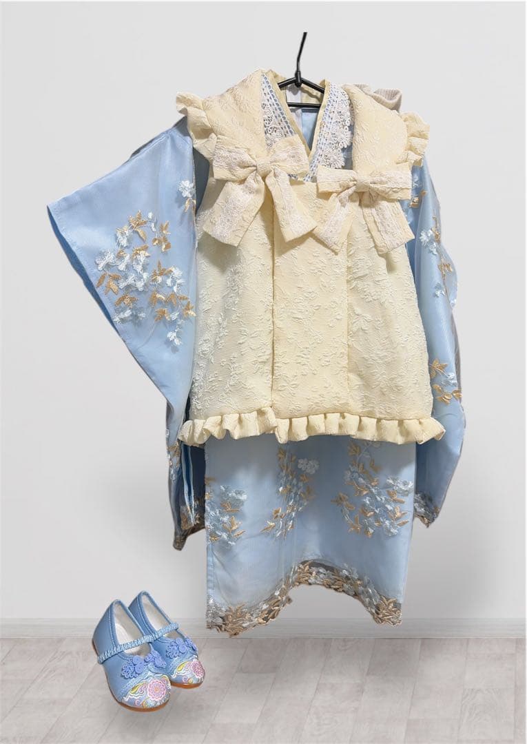 キャサリンコテージ　着物　被布　靴　3点セット　３歳　七五三