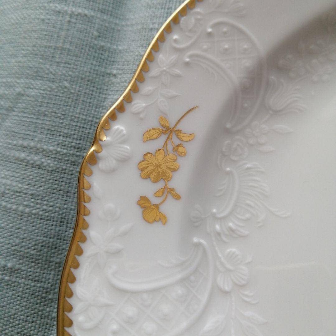 マイセン　金色の花 18.5cmプレート6枚セット