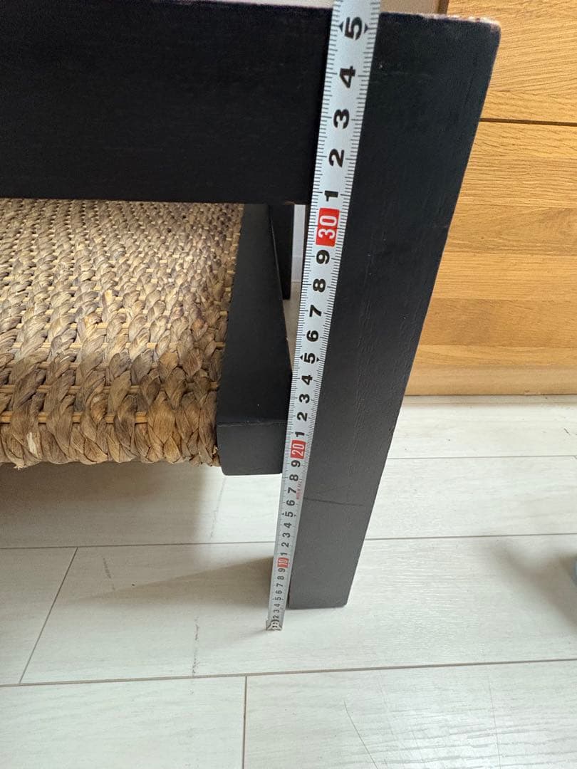 PERFORMAX ガラス天板 ローテーブル ウォーターヒヤシンス家具