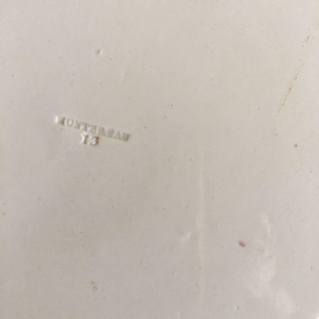 モントロー 初期ファイアンスフィーヌ オクトゴナル プレート 19世紀フランス