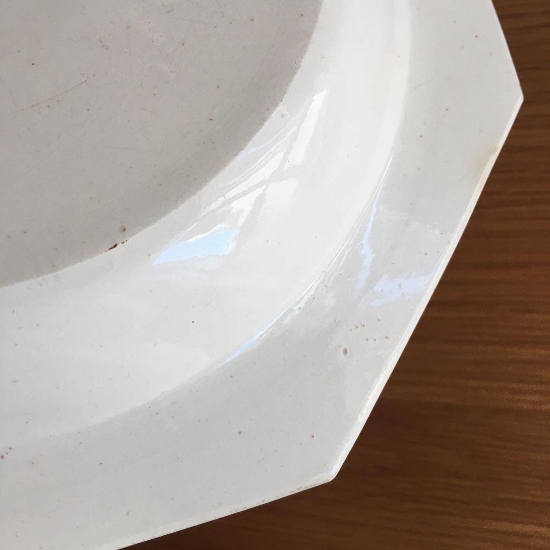 モントロー 初期ファイアンスフィーヌ オクトゴナル プレート 19世紀フランス