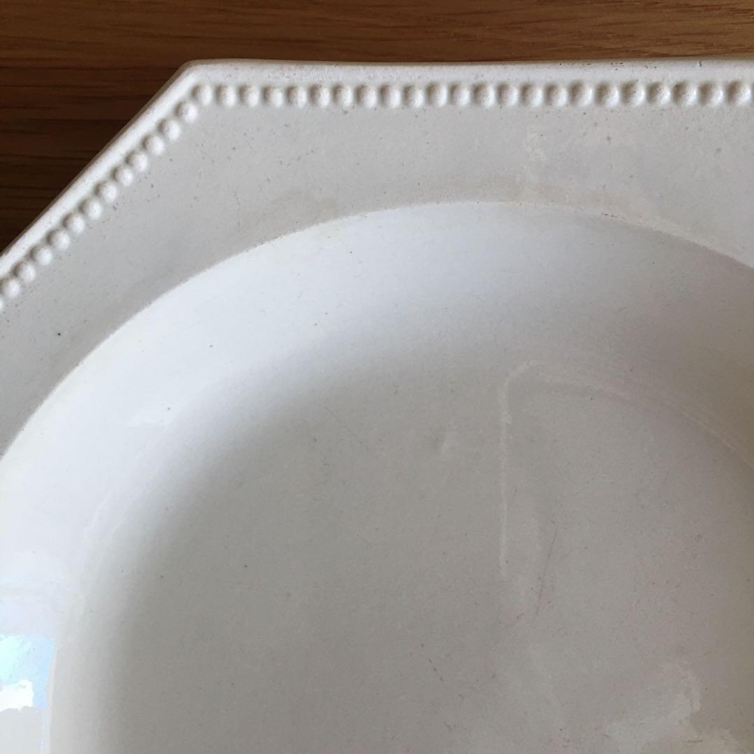 モントロー 初期ファイアンスフィーヌ オクトゴナル プレート 19世紀フランス