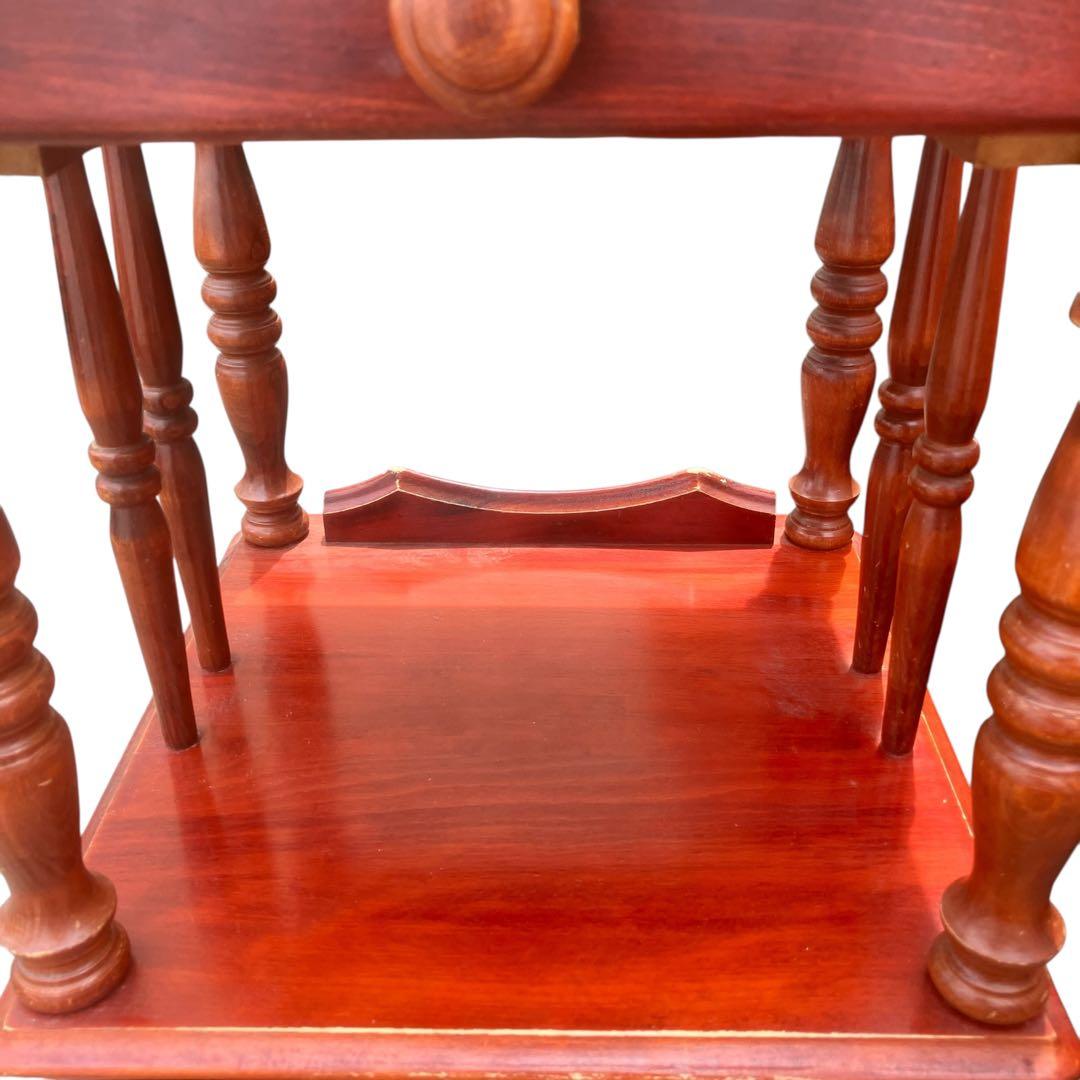 北欧風　電話台 アンティーク インテリア 引き出し 木製　オランダ製