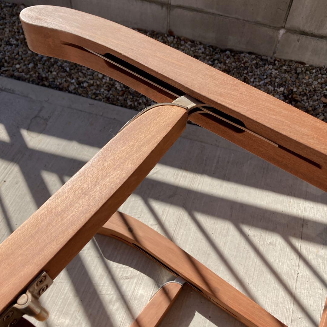 イス　椅子　木製　デッキチェア　ガーデンチェア　アンティーク　折りたたみ式