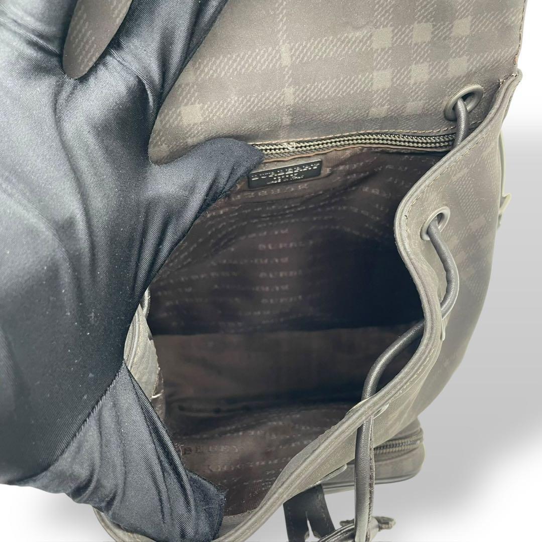 良品 バーバリー ミニ リュック バックパック ブラック ノバチェック レア