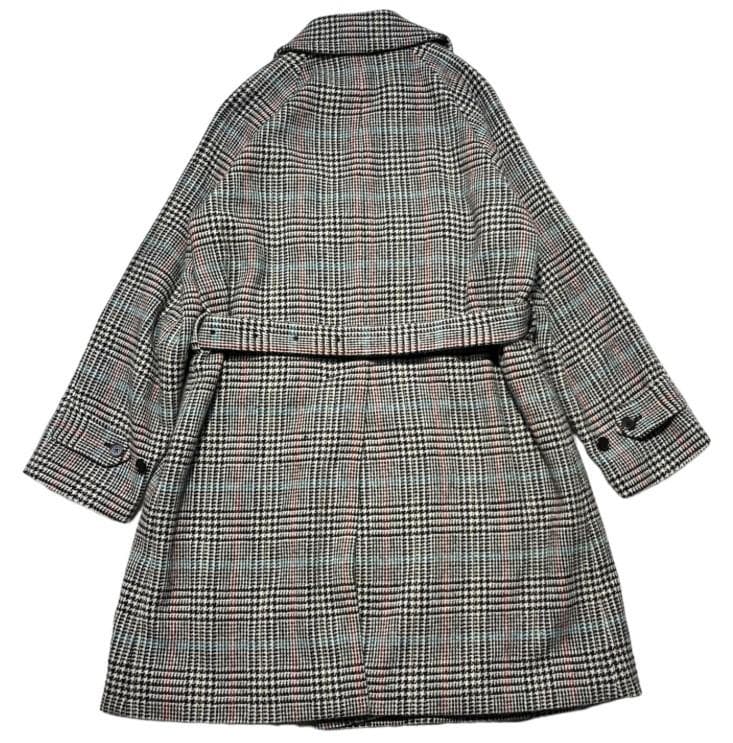■MARKAWARE オーガニックサフォーク ツイードチェック トレンチコート