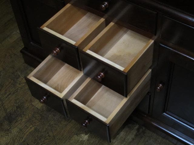 美品 松本民芸家具 ミズメザクラ 無垢材 C型 食器棚 定価935,000円