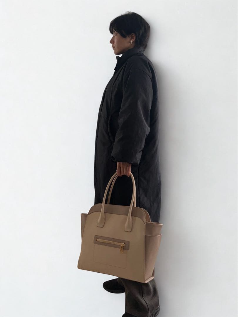 HAMANO 濱野皮革工藝 トート ピンクベージュ系 保存袋付き