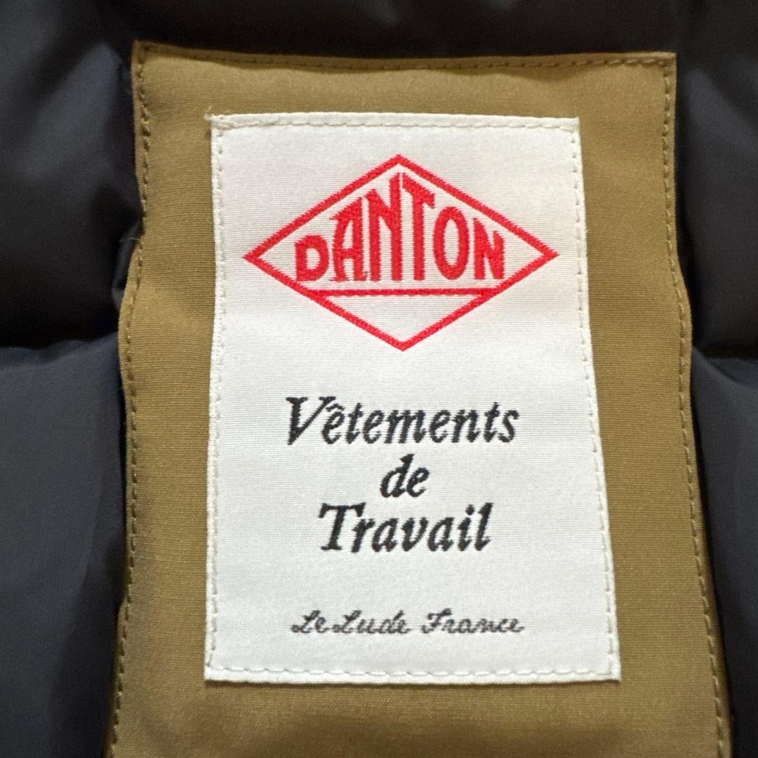 【訳あり】ダントン ダウンジャケット カラシ色 ラクーンファー 34