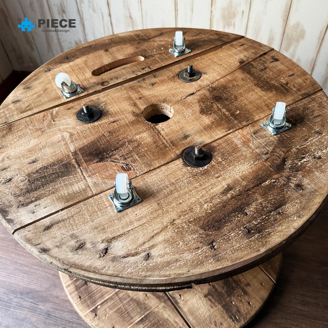 ケーブルドラム 電線ドラム テーブル アメリカン インテリア ガレージ 古材NY