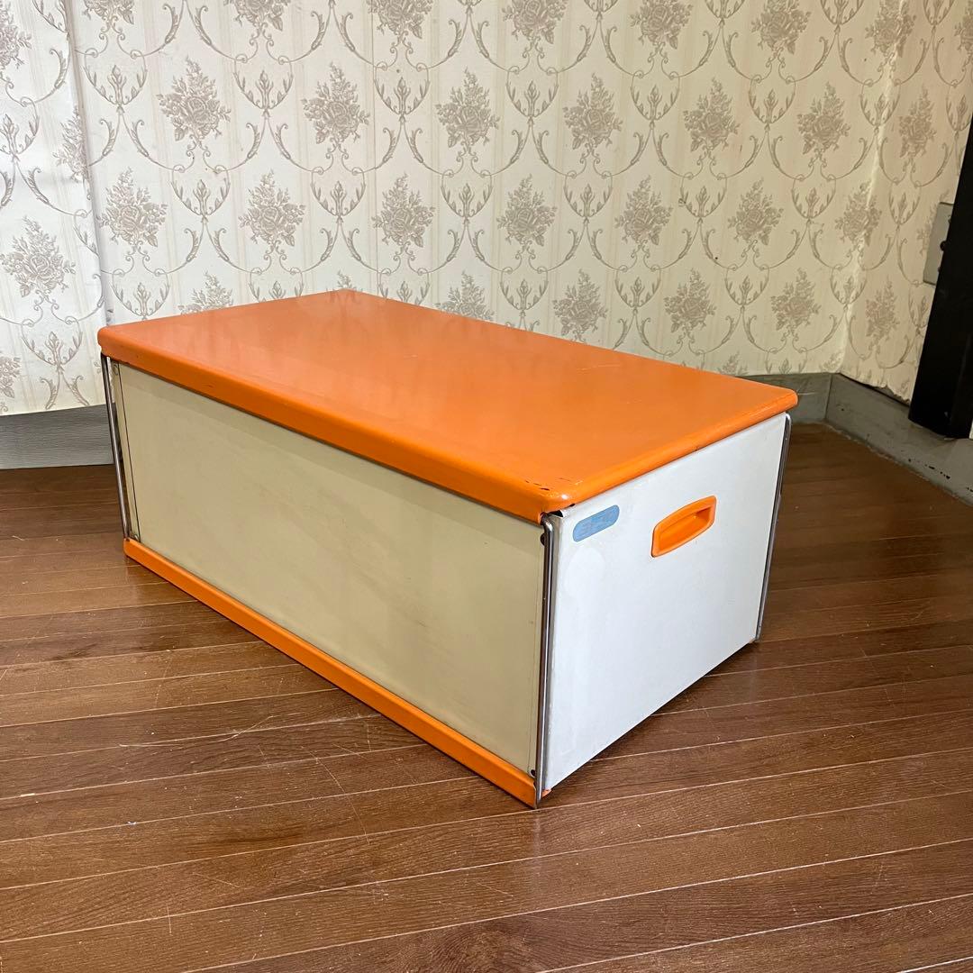 【アンティーク】昭和レトロ レトロポップ ヨドコウ スチール 収納ケース 古道具