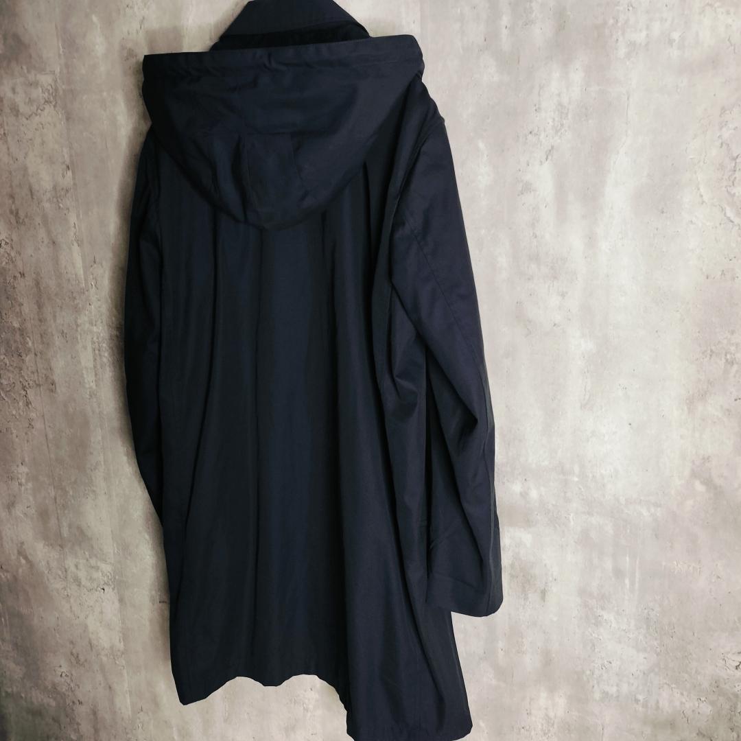 【現行・美品】バーバリー ラバーロゴ付 裏地ノバチェック フード付 コート 50