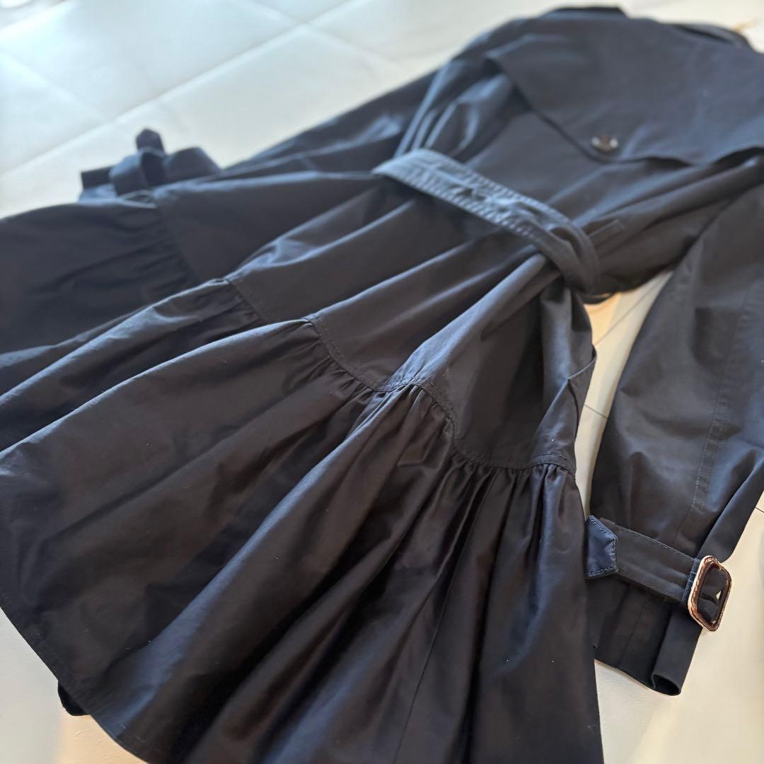 MOSCHINO CHEAPANDCHIC ノーカラー　フリルトレンチコート42