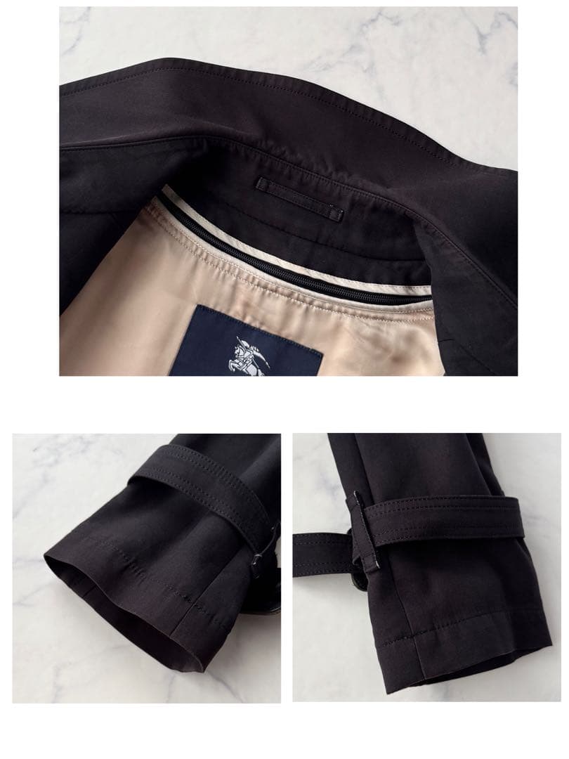 BURBERRY バーバリー トレンチ コート ノバチェック ブラック M!!