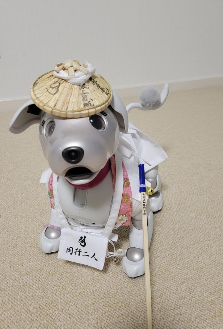 ペット用お遍路白衣三点セット　Мまで