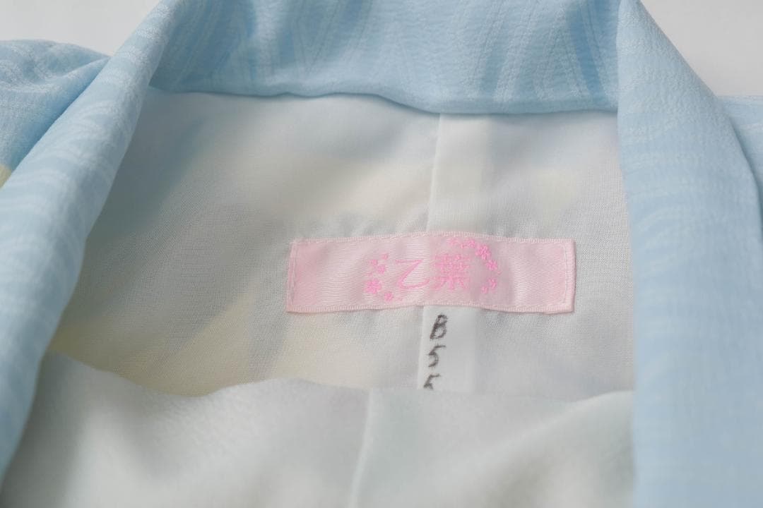 5歳七五三　男の子 乙葉　水色とクリーム色の着物