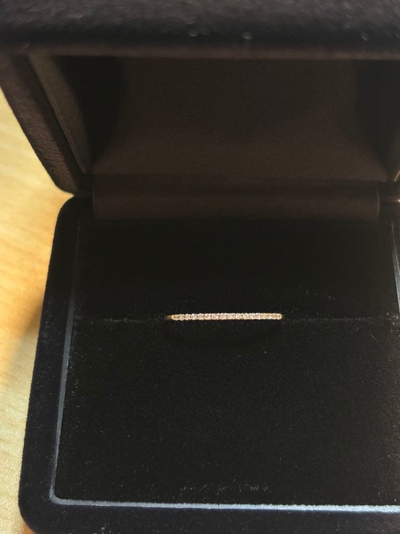 シンプル Ｋ10華奢ハーフエタニティリング ダイヤモンド