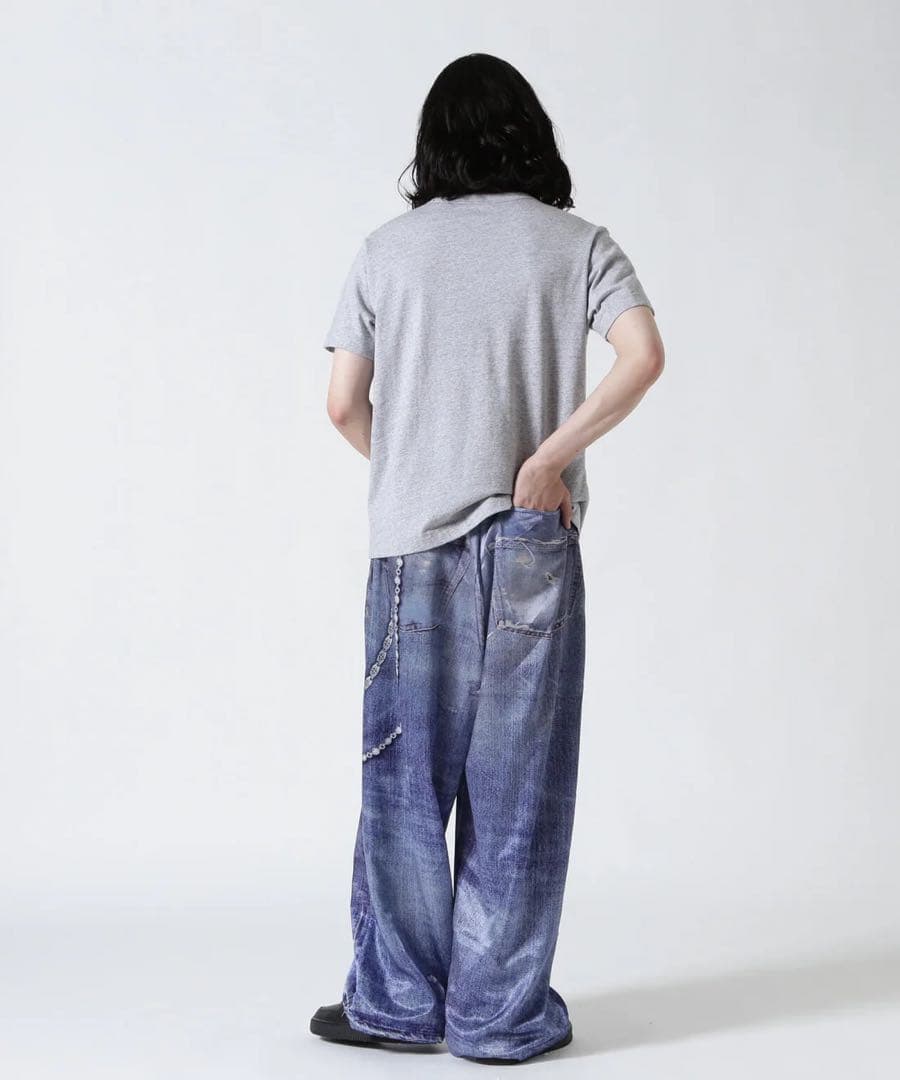 TATA FLASH × DENIM PRINT WIDE PANTS