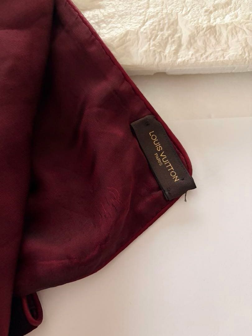 Louis Vuitton ルイヴィトン バーガンディ ベルベット ストール