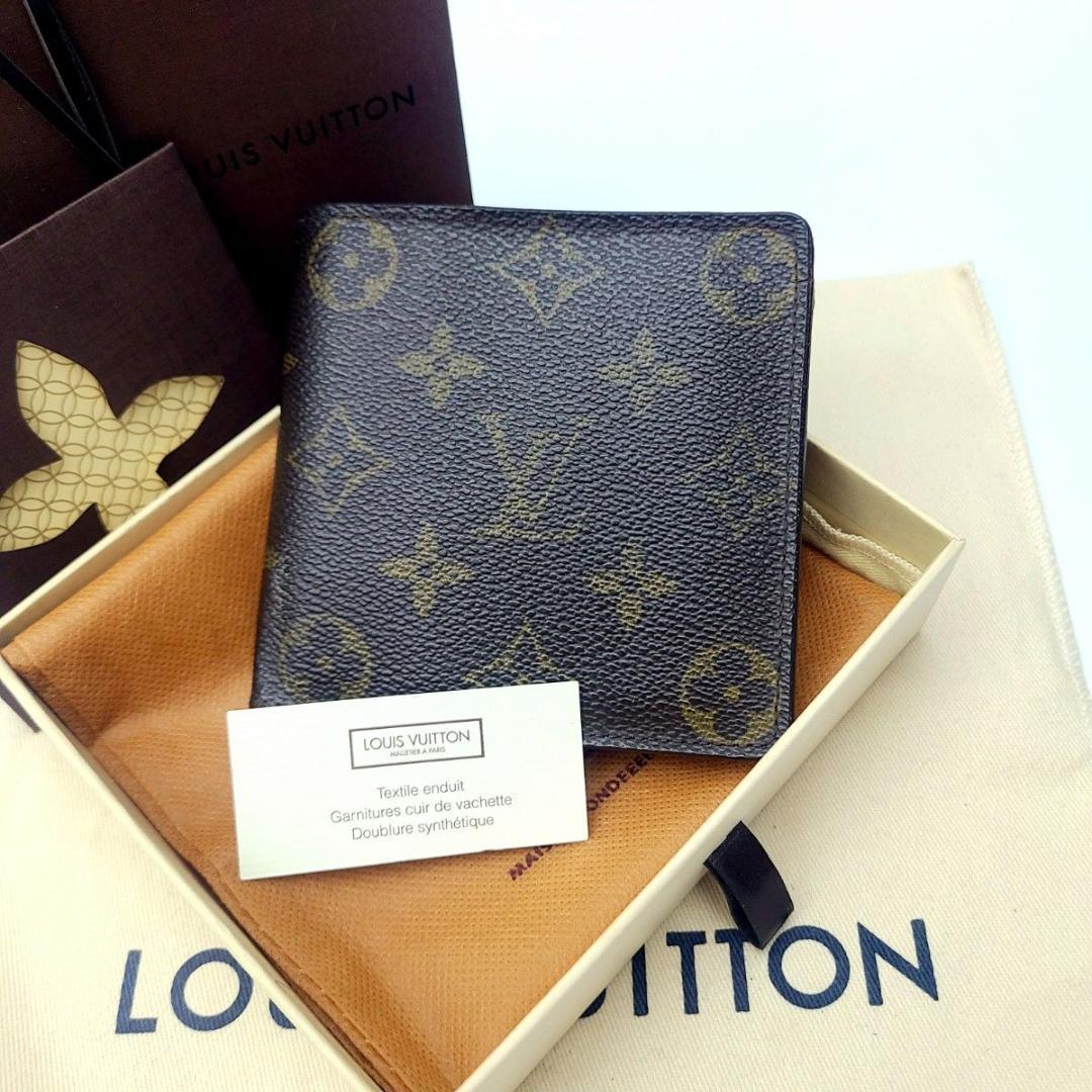 ルイヴィトン モノグラム 二つ折り財布 ポルトフォイユマルコ M61675