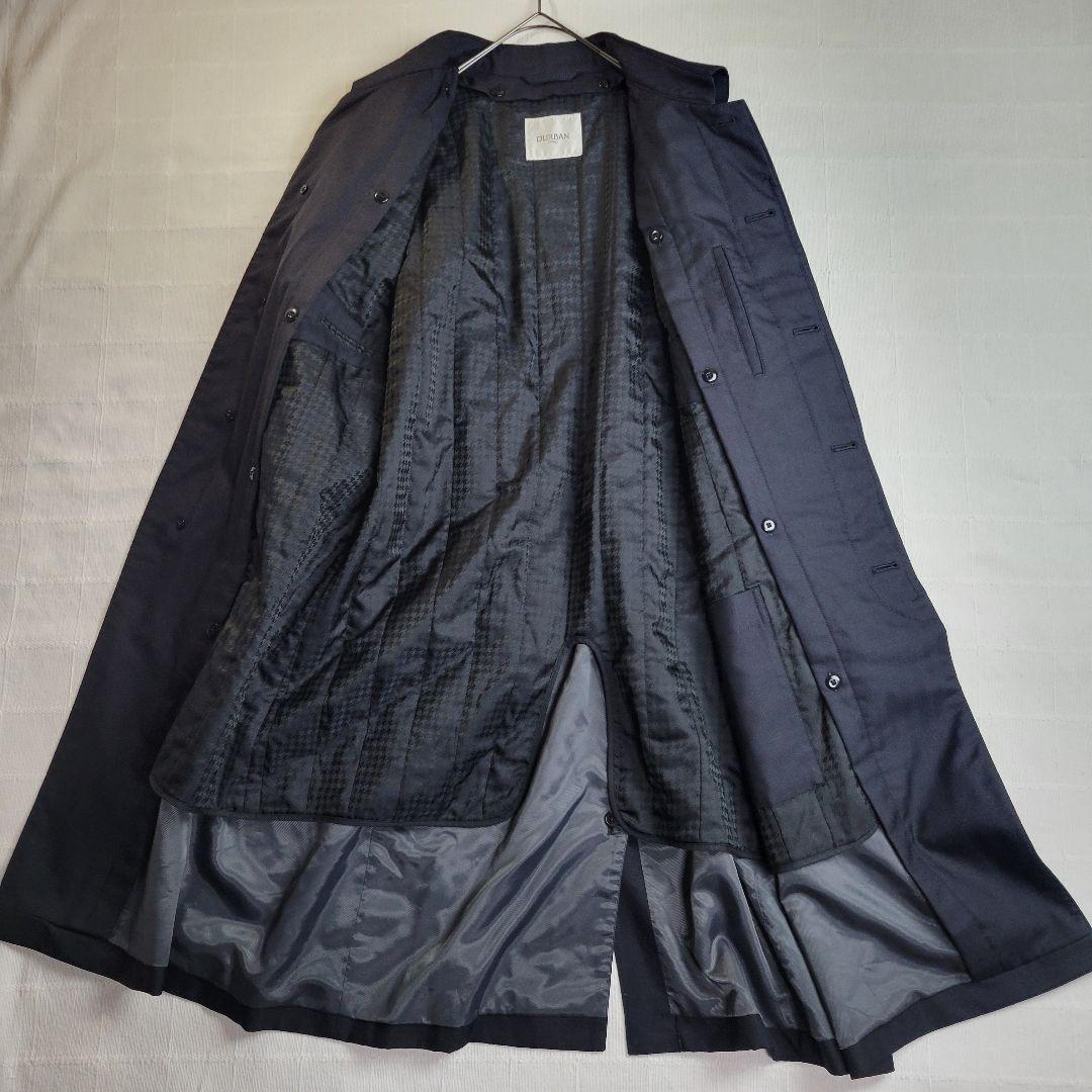 【極美品】ダーバンD'URBAN シルクライナーストライプ バルマカーンコート