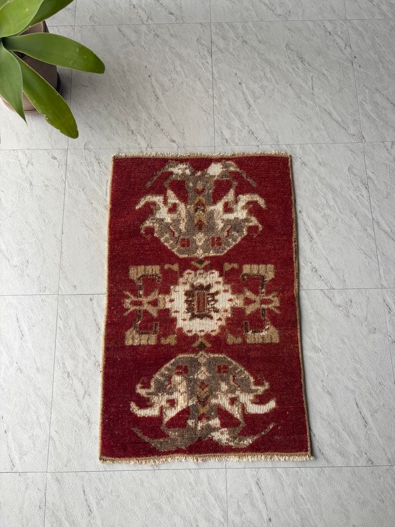 No.2 トルコヴィンテージラグ　58cm×36cm