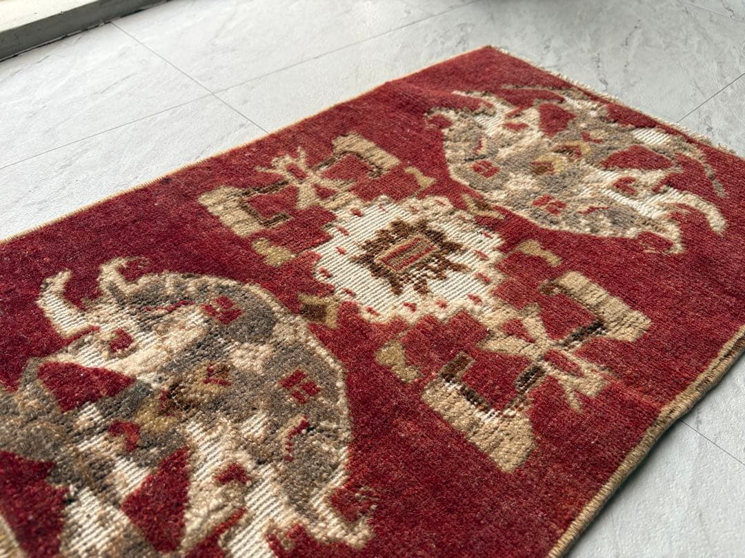 No.2 トルコヴィンテージラグ　58cm×36cm