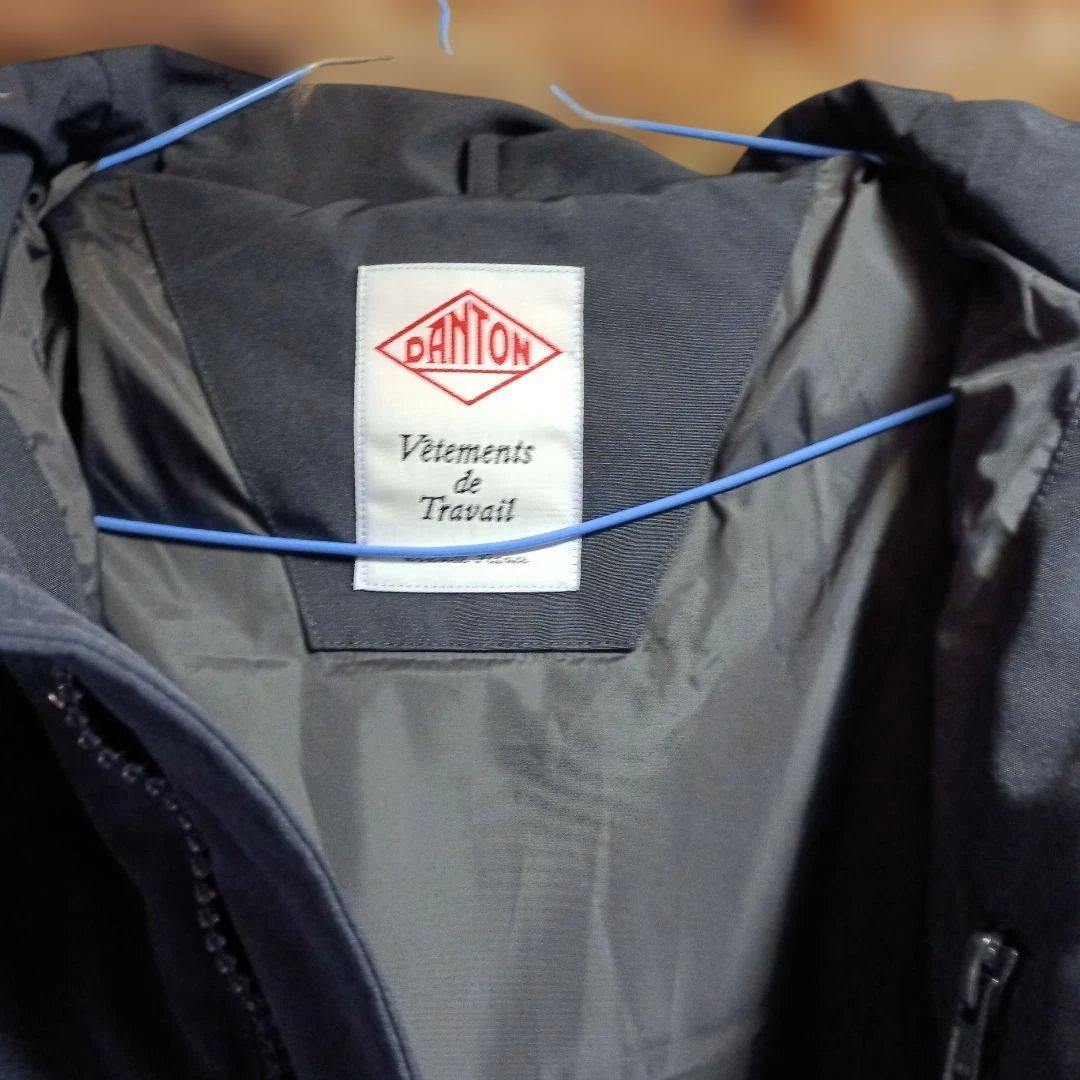 DANTON フード付きダウンジャケット ネイビー